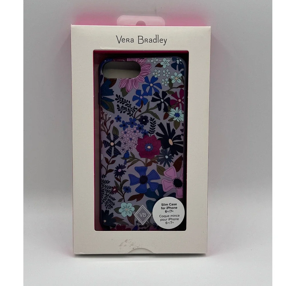 Vera Bradley iPhone 6+/7+‎ Slim Case Bengal Lily Cool Floral Purple Blue New